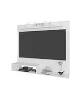 Fm Furniture Irmo Wall-Mounted Entertainment Center with Shelves, White
