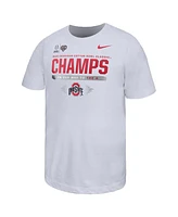 Nike Big Boys and Girls White Ohio State Buckeyes College Football Playoff 2025 Cotton Bowl Champions Locker Room T-Shirt