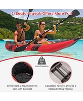 Inflatable 2-person Kayak Set with Aluminium Oars and Repair Kit