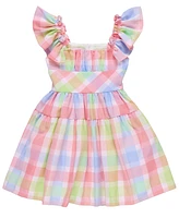 Bonnie Jean Toddler and Little Girls Linen Check Dress