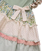 Bonnie Jean Toddler and Little Girls Mixed Print Dress