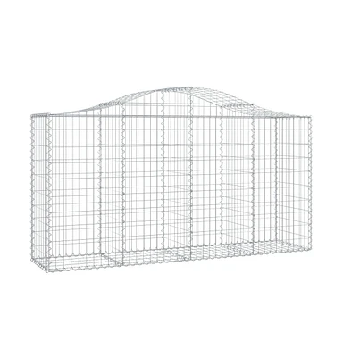 Arched Gabion Basket 78.7"x19.7"x39.4"/47.2" Galvanized Iron