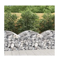 Arched Gabion Basket 39.4"x19.7"x23.6"/31.5" Galvanized Iron