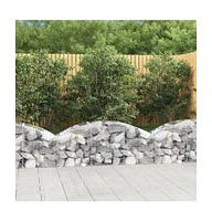 Arched Gabion Basket 59.1"x19.7"x15.7"/23.6" Galvanized Iron