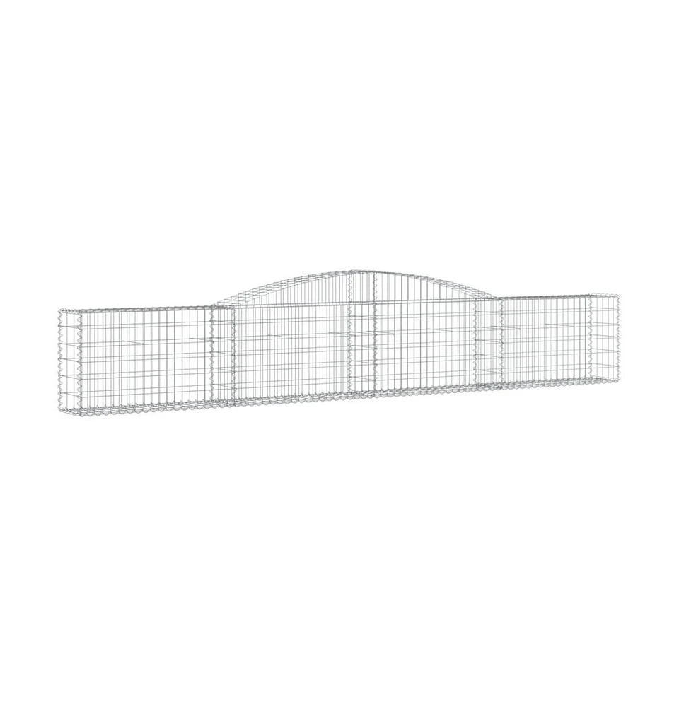 Arched Gabion Basket 157.5"x11.8"x23.6"/31.5" Galvanized Iron