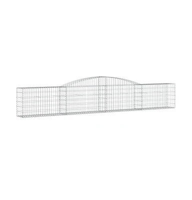 Arched Gabion Basket 157.5"x11.8"x23.6"/31.5" Galvanized Iron