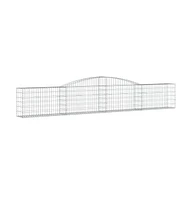 Arched Gabion Basket 157.5"x11.8"x23.6"/31.5" Galvanized Iron