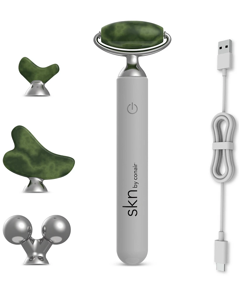 Skn by Conair Jade Gua Sha Cordless Vibe Roller Kit