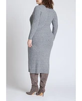 Eloquii Plus Sweater Dress With Buttons