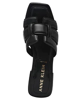 Anne Klein Women's Loyal Square Toe Slide Flat Sandals