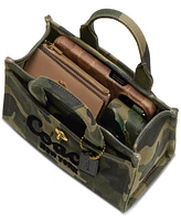 Coach Camo Print Canvas Cargo Tote