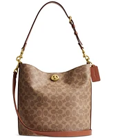 Coach Willow Small Soft Signature Canvas Bucket Bag