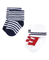 Hudson Baby Infant Boy Cotton Rich Newborn and Terry Socks, Sports Rookie, 6-12 Months