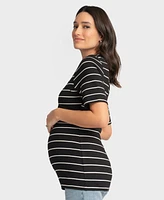 Seraphine Women's Maternity Square Neck T-Shirt