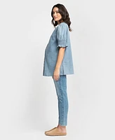 Seraphine Women's Maternity Chambray Blouse