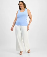 Tahari Asl Plus U-Neck Tank Top