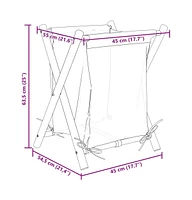 Laundry Basket Cream White 17.7"x21.7"x25" Bamboo