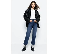 Manhattan High Rise Straight Ankle Jeans
