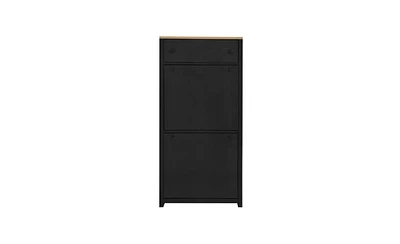 Stylish and Functional 4-Door Storage Cabinet with Square Metal Legs; Perfect for Living Room and Kitchen Organization