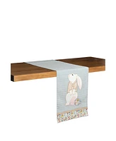 13" x 72" Bunny Rabbit Easter Eggs Table Runner