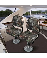 2-Piece Folding Boat Seat Set with Sponge Padding