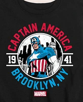 Hybrid Big Boys Captain America Brooklyn Ny Graphic T-Shirt