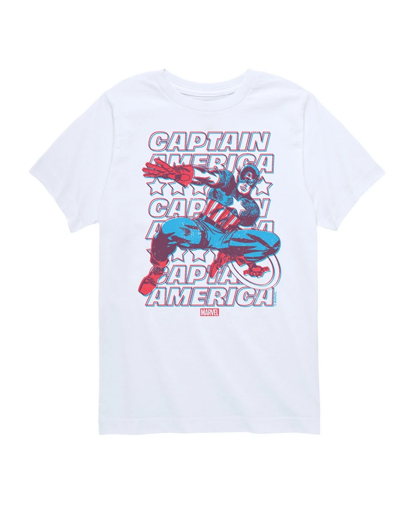 Hybrid Big Boys Captain America 3D Graphic T-Shirt