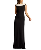 Tadashi Shoji Plaza Drape Back Gown