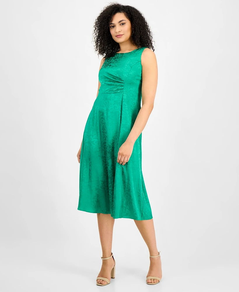 Connected Women's Jacquard Midi Dress