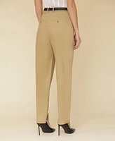 Avec Les Filles Women's High-Waisted Belted Tapered Pants