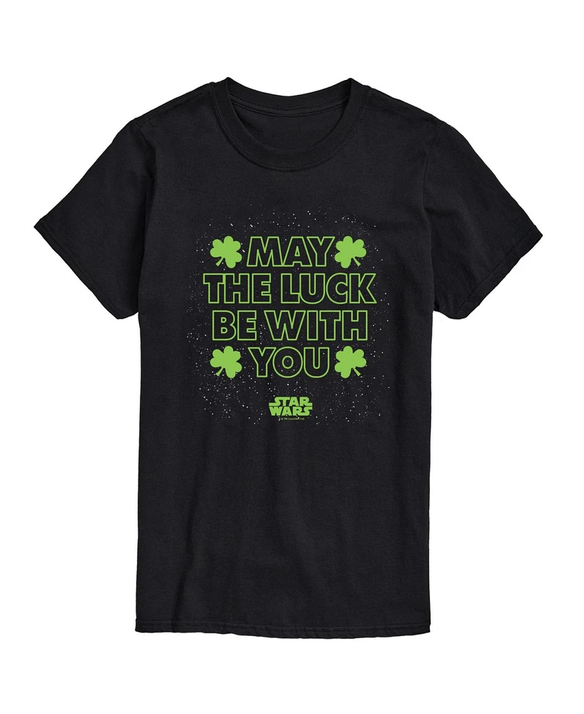 Airwaves Men's Star Wars May The Luck Short Sleeve T-Shirt