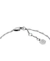 Fossil Legacy Heart Stainless Steel Rotating Chain Bracelet