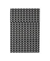 Design Imports Herringbone Print Fridge Liner 6 Pack Set, 24" x 12"