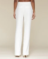 Avec Les Filles Women's Side-Button Full-Length Trousers