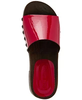 Steve Madden Women's Cento Wooden Flatform Slide Sandals