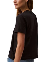 Calvin Klein Jeans Women's V-Neck Embroidered Logo T-Shirt