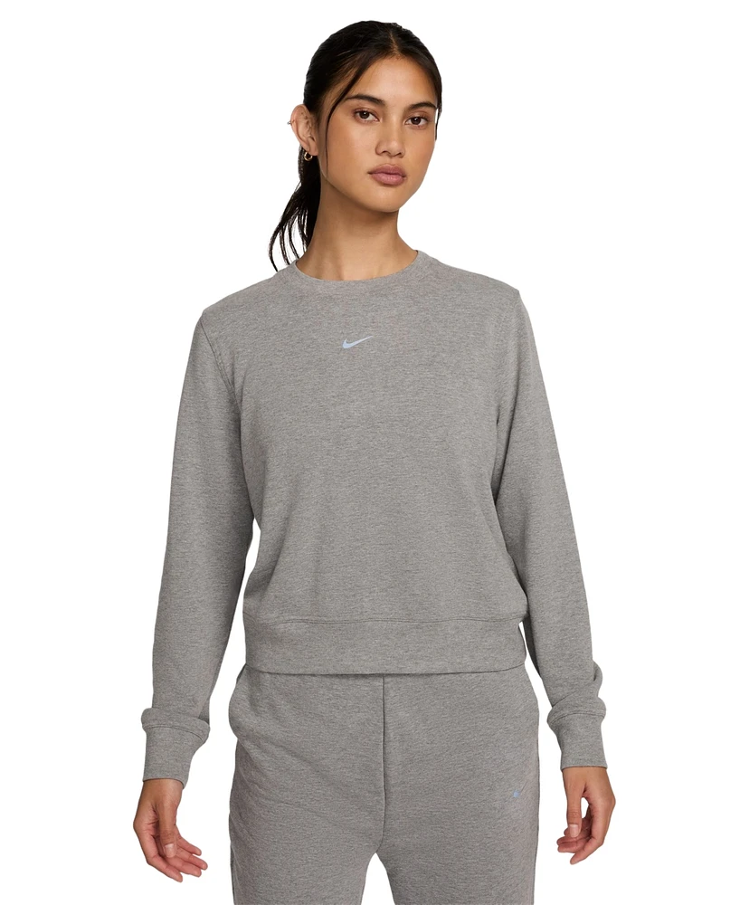 Nike Women's Dri-fit One Crewneck French Terry Sweatshirt