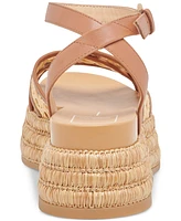 Dolce Vita Women's Wriley Crossband Raffia Woven Demi Wedge Sandals