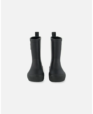 Deux par Kids Unisex Rain Boots Black