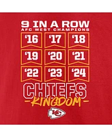 Fanatics Men's Red Kansas City Chiefs Nine-Straight Afc West Division Champions Big Tall T-Shirt