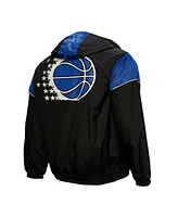 Mitchell & Ness Men's and Women's Black Orlando Magic Hardwood Classics Team Og 3.0 Anorak Half-Zip Windbreaker Jacket