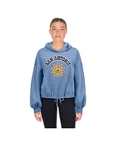 New Era Women's Light Blue San Antonio Spurs 2024/25 City Edition Cropped Pullover Hoodie