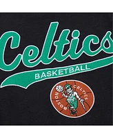 Mitchell & Ness Men's Black Boston Celtics Hardwood Classics Felt Applique Slub T-Shirt