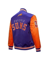 Mitchell & Ness Men's Purple Phoenix Suns Hardwood Classic Primetime Full-Snap Satin Jacket