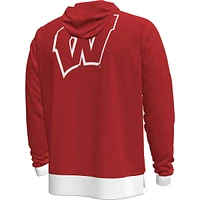 Under Armour Men's Red Wisconsin Badgers 2024 On-Court Shootaround Long Sleeve Hoodie T-Shirt