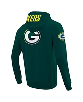 Pro Standard Men's Green Bay Packers Split Logo Double Knit Full-Zip Hoodie