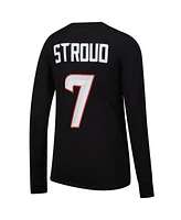 Majestic Women's C.j. Stroud Navy Houston Texans Player Name Number Long Sleeve T-Shirt