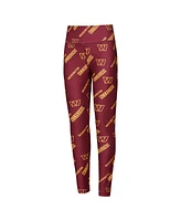 Concepts Sport Women's Burgundy Washington Commanders Breakthrough Allover Print Knit Sleep Leggings