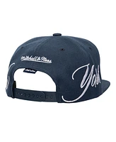 Mitchell & Ness Men's Navy New York Yankees Just Don x Mlb Lux Script Snapback Hat