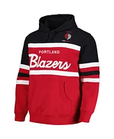 Mitchell & Ness Men's Red/Black Portland Trail Blazers Head Coach Pullover Hoodie